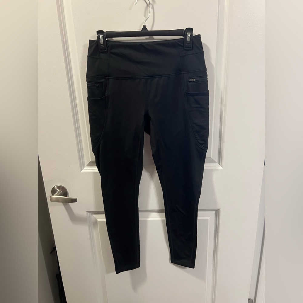 Black Fleece Lined Running Leggings